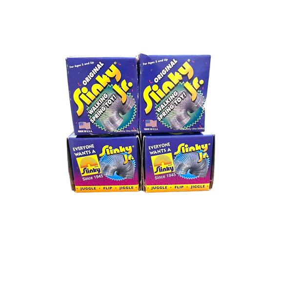 Lot Of 4 SEALED Original 2013 Metal Slinky Classic Walking Spring Poof Toy #125 - Picture 2 of 4